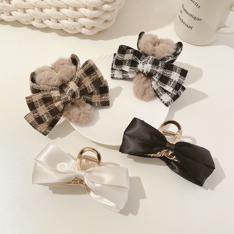 Kẹp Tóc Nơ Sang Trọng Thời Trang Thu Đông Mới 2021