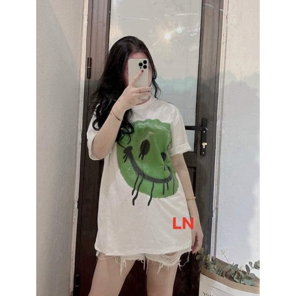 Áo phông mặt cười xanh LN11