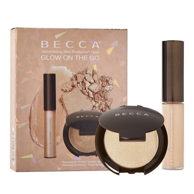 Set Becca Glow On The Go Màu Opal Glow.
