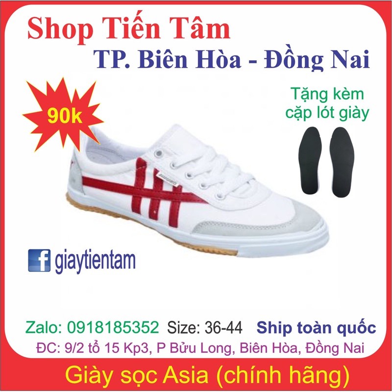 Giày bata Asia Sọc chính hãng, Shop tặng kèm 1 đôi lót giày, chỉ áp dụng cho khách mua trên Shopee