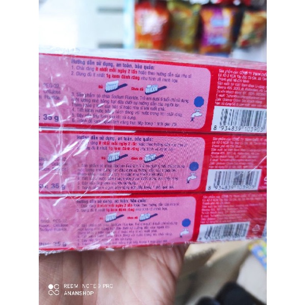 Lốc 12 tuýp kem đánh răng PS Bé ngoan hương dâu thơm mát