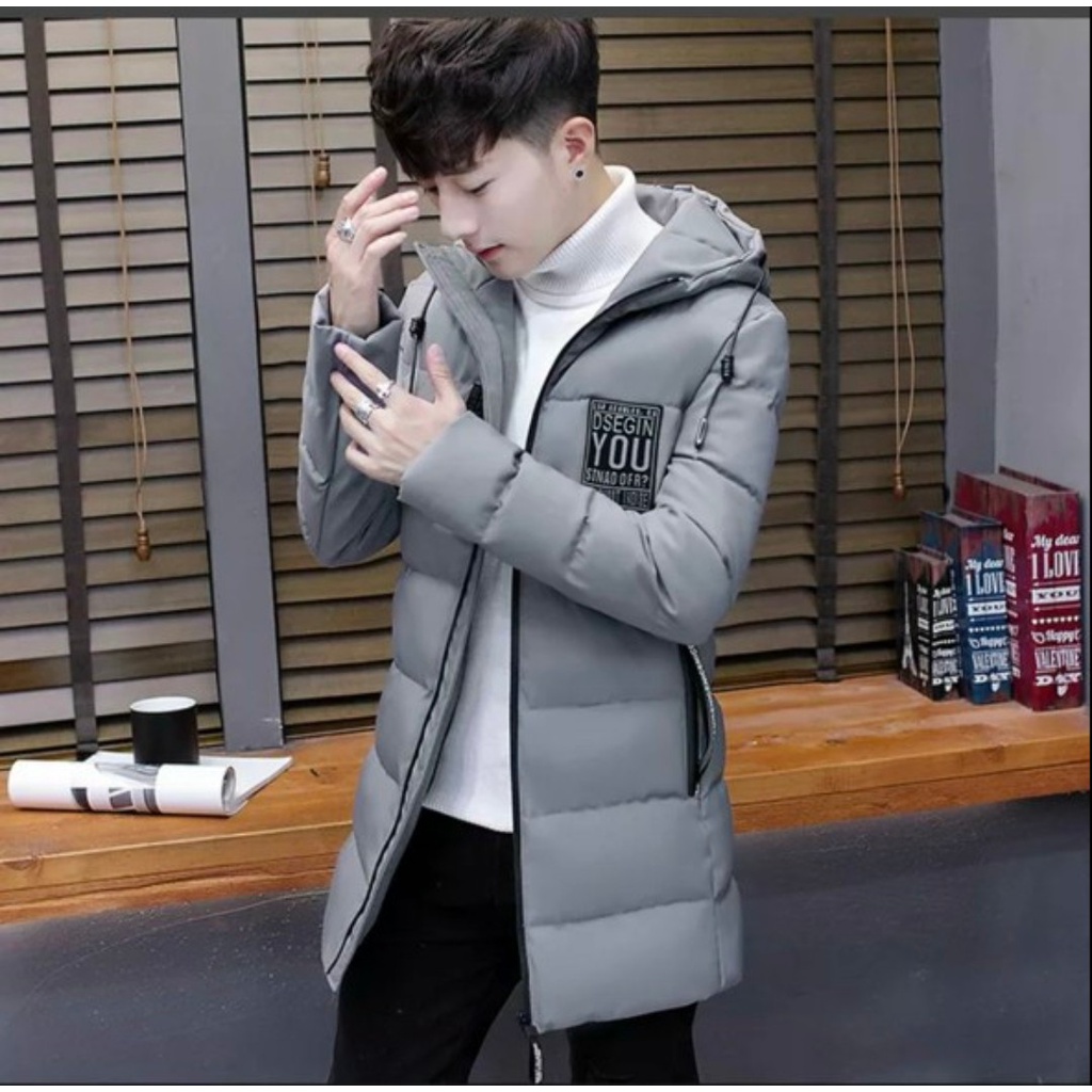 Áo Khoác Phao Nam Kiểu Dáng Dài Hàn Quốc, Thời Trang Thu Đông Siêu Chất.U