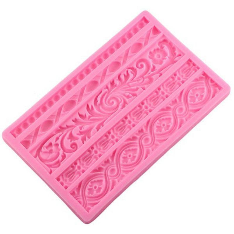 Bộ 2 Khuôn Silicone Làm Bánh Họa Tiết Ren Theo Phong Cách Baroque