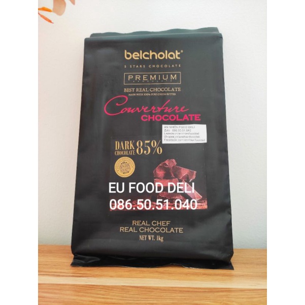 Socola Đen 85% hiệu Becholat Premium Best Real Chocolate 1KG