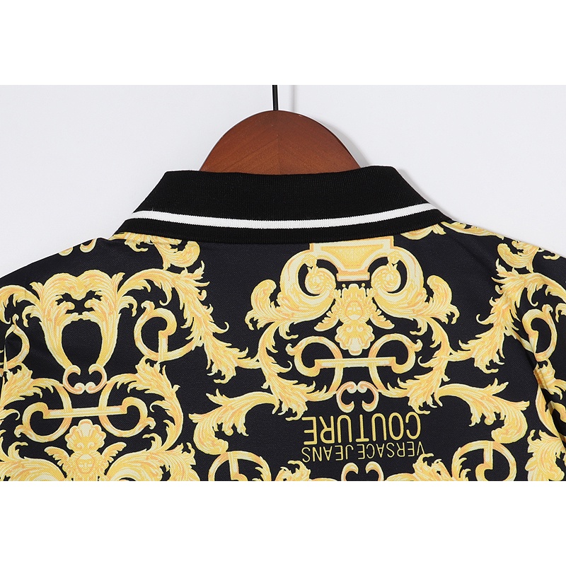 Áo Thun Polo In Logo Versace Kiểu Cổ Điển Cá Tính Cho Nam