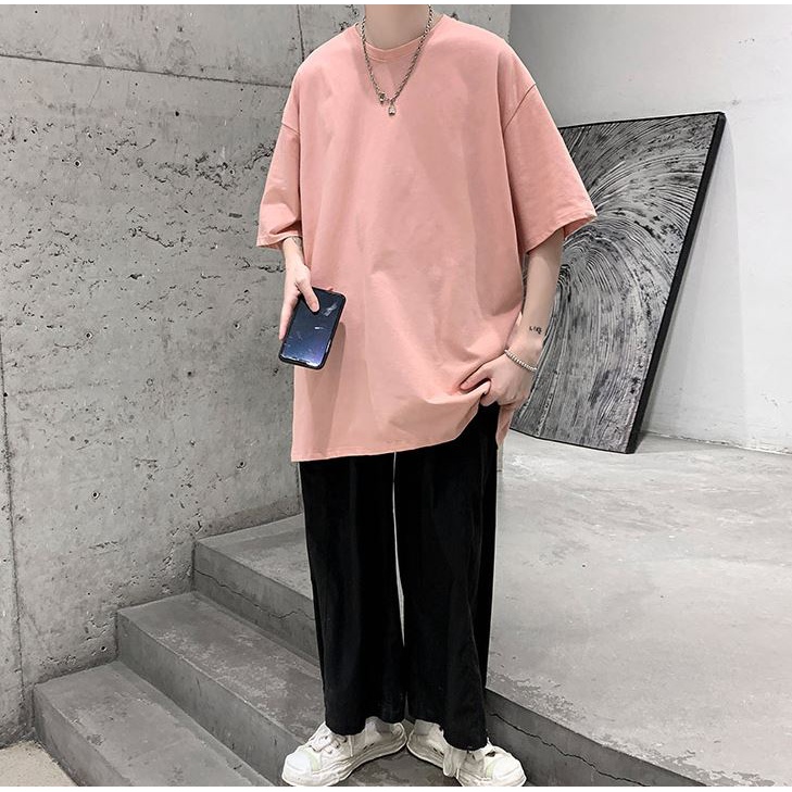 Áo thun tay lỡ nam nữ oversize trơn basic nhiều màu moonzshop | BigBuy360 - bigbuy360.vn