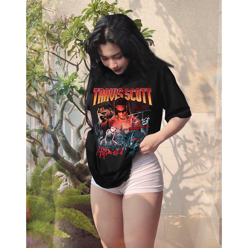 Áo Thun TRAVIS SCOTT Ulzzang Unisex 3 Màu- Áo Phông Tay Lỡ Nam Nữ 100% Cotton  - OCEAN.CLO