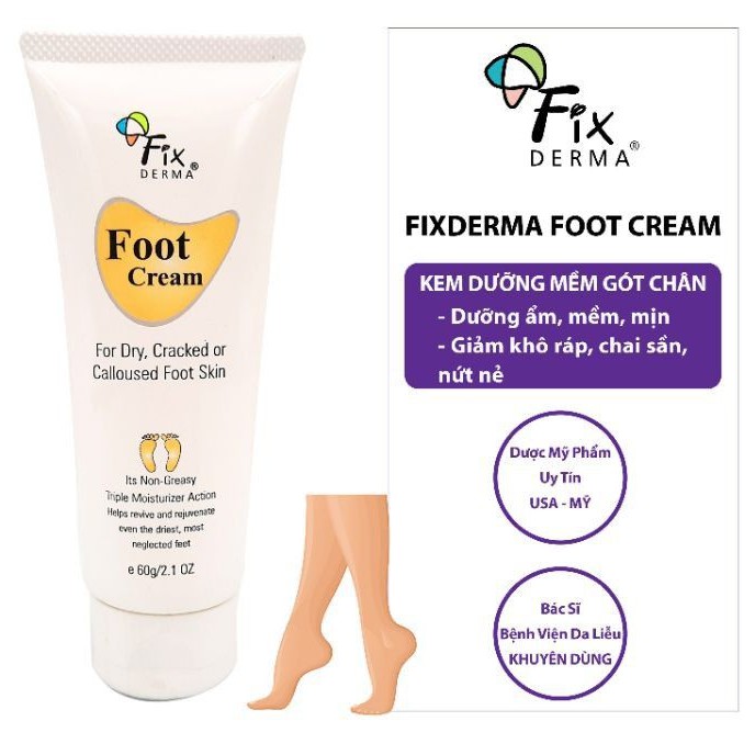 KEM DƯỠNG LÀM MỀM GÓT CHÂN FIXDERMA FOOT CREAM 60g