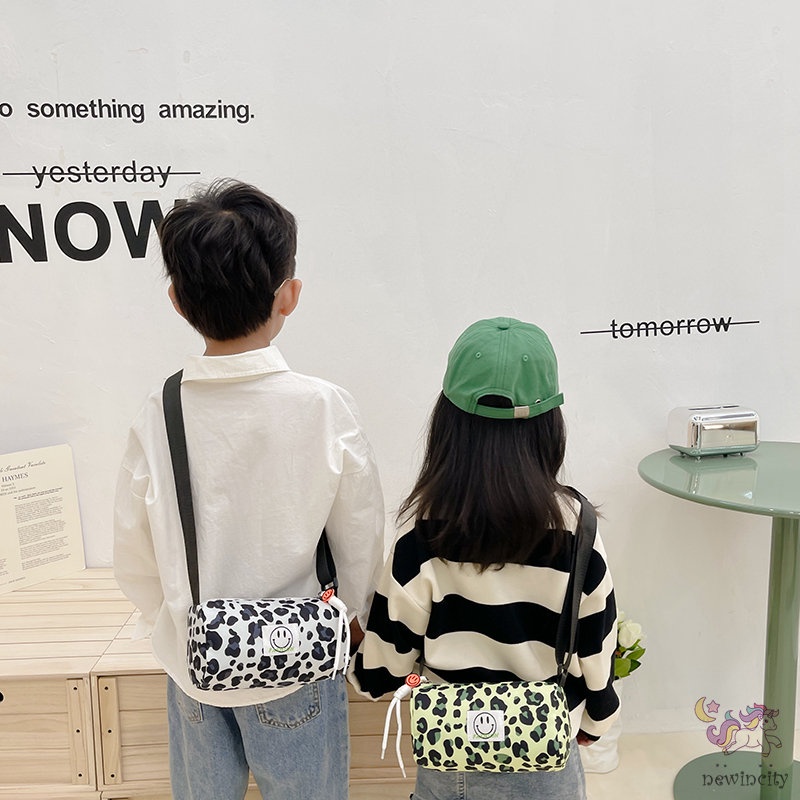 Túi Đeo Chéo Vai Họa Tiết Da Báo Thời Trang Hàn Quốc Cho Trẻ Em