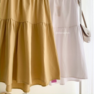 Chân váy xòe thô cạp chun basic ulzzang