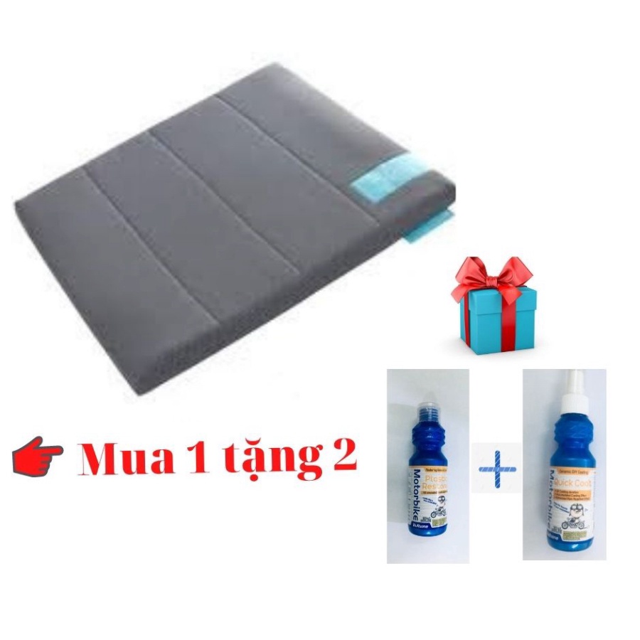 Combo Đệm Lưng Cao Cấp Bullsone(Xám)+Đệm Ngồi Bullsone (Xám size L) Dà