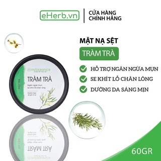 Mặt nạ tràm trà đất Sét ngừa mụn & làm khô vết nhân mụn MILAGANICS 60g hũ