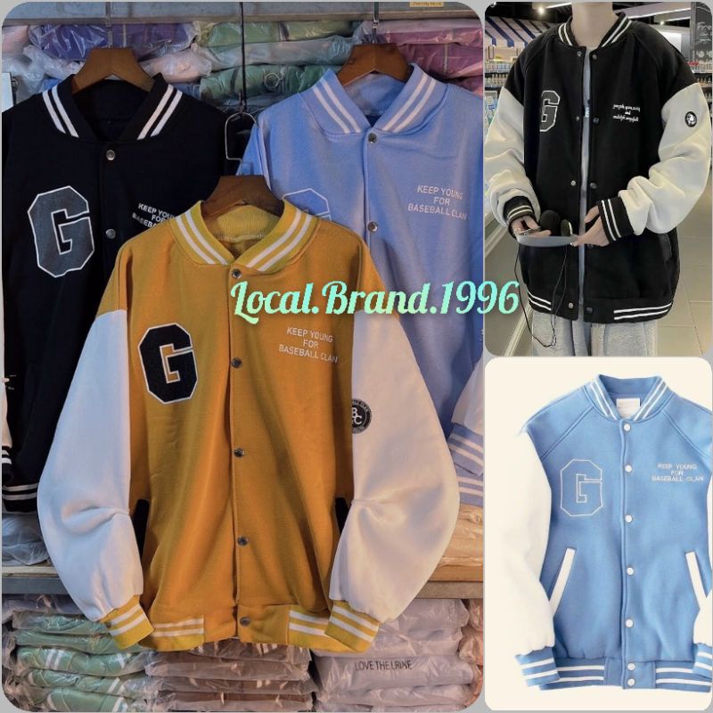 Hàng Thêu)👉 Áo Khoác Bóng Chày Hình thêu A Phong Cách Mỹ Mới Cho Nam và Nữ - Local.Brand.1996