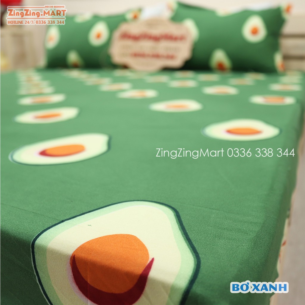 Ga gối Poly Cotton, Bộ Drap Ga Giường Mẫu Đẹp ZingZingMart (Được chọn mẫu - Gồm 1 Ga + 2 Vỏ gối nằm) | BigBuy360 - bigbuy360.vn