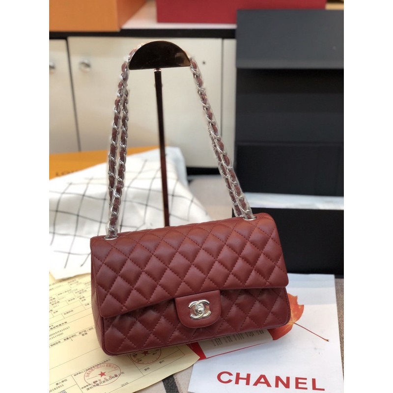 Túi classic super màu đỏ đô size 26cm