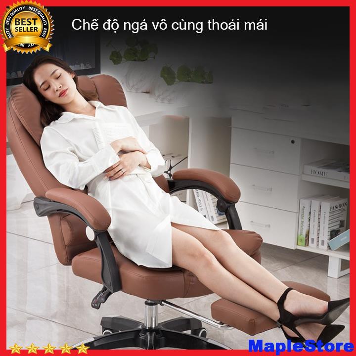 Ghế xoay văn phòng massage 5 điểm có ngả lưng, kê chân thư giãn