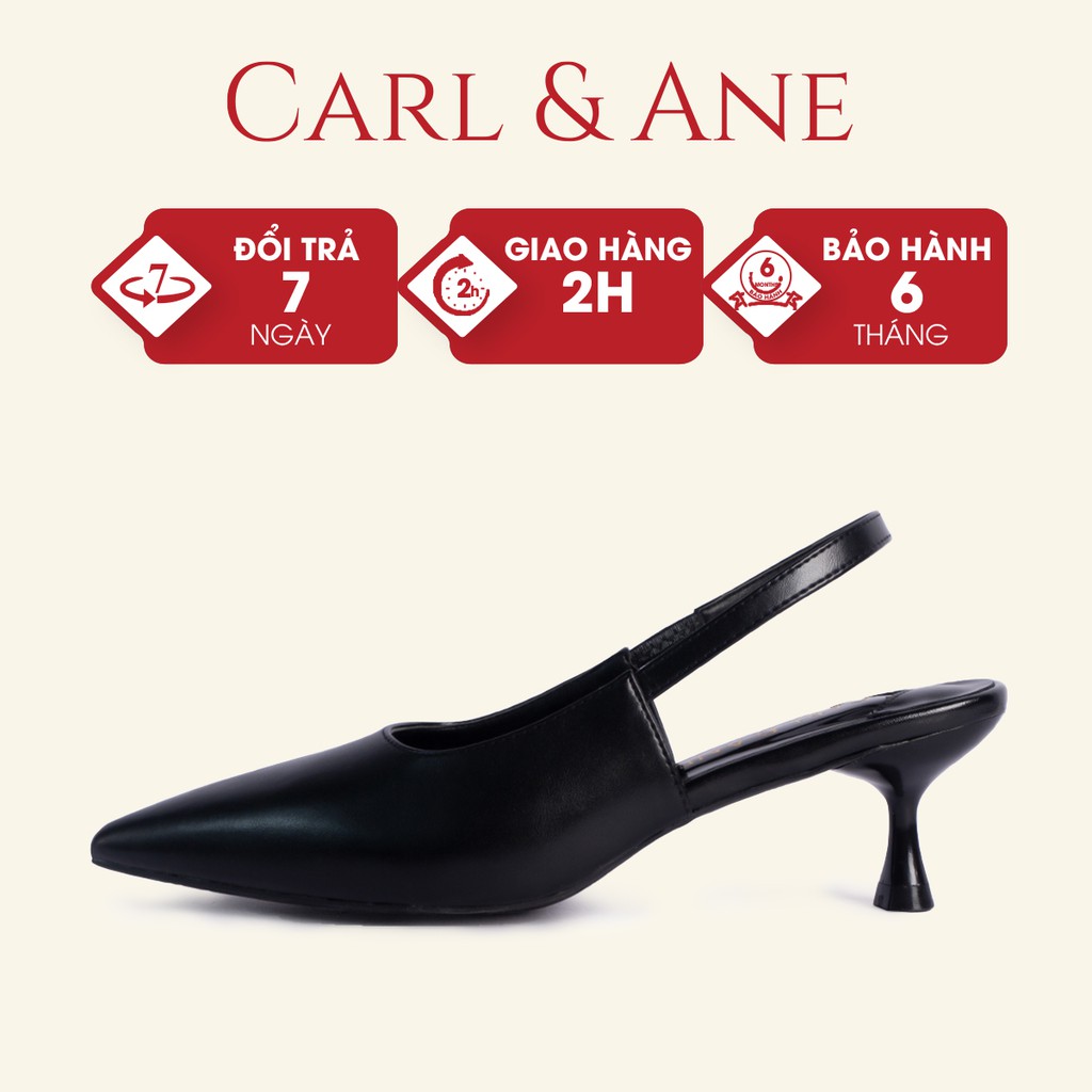 Carl &amp; Ane - Giày cao gót mũi nhọn dáng công sở cao 5cm màu đen - CL013