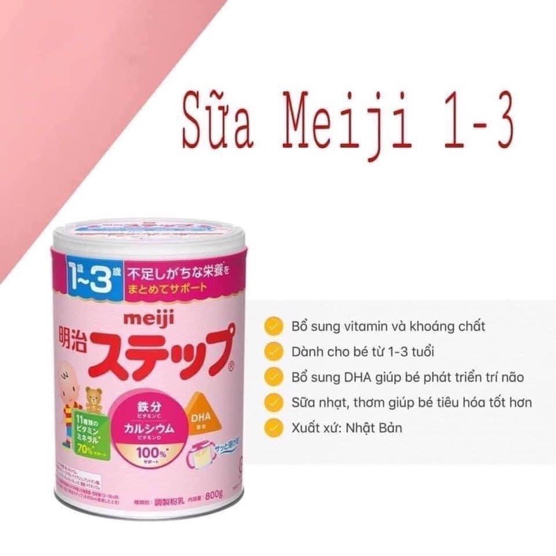 Sữa Meiji nội địa Nhật số 0 và số 1-3 (800g)