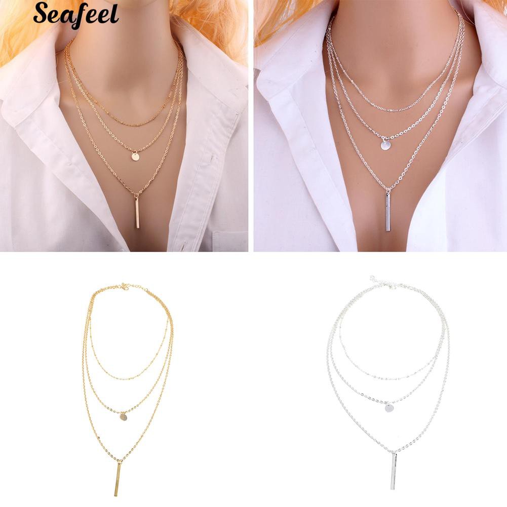 Dây chuyền thời trang dài nhiều lớp cho nữ