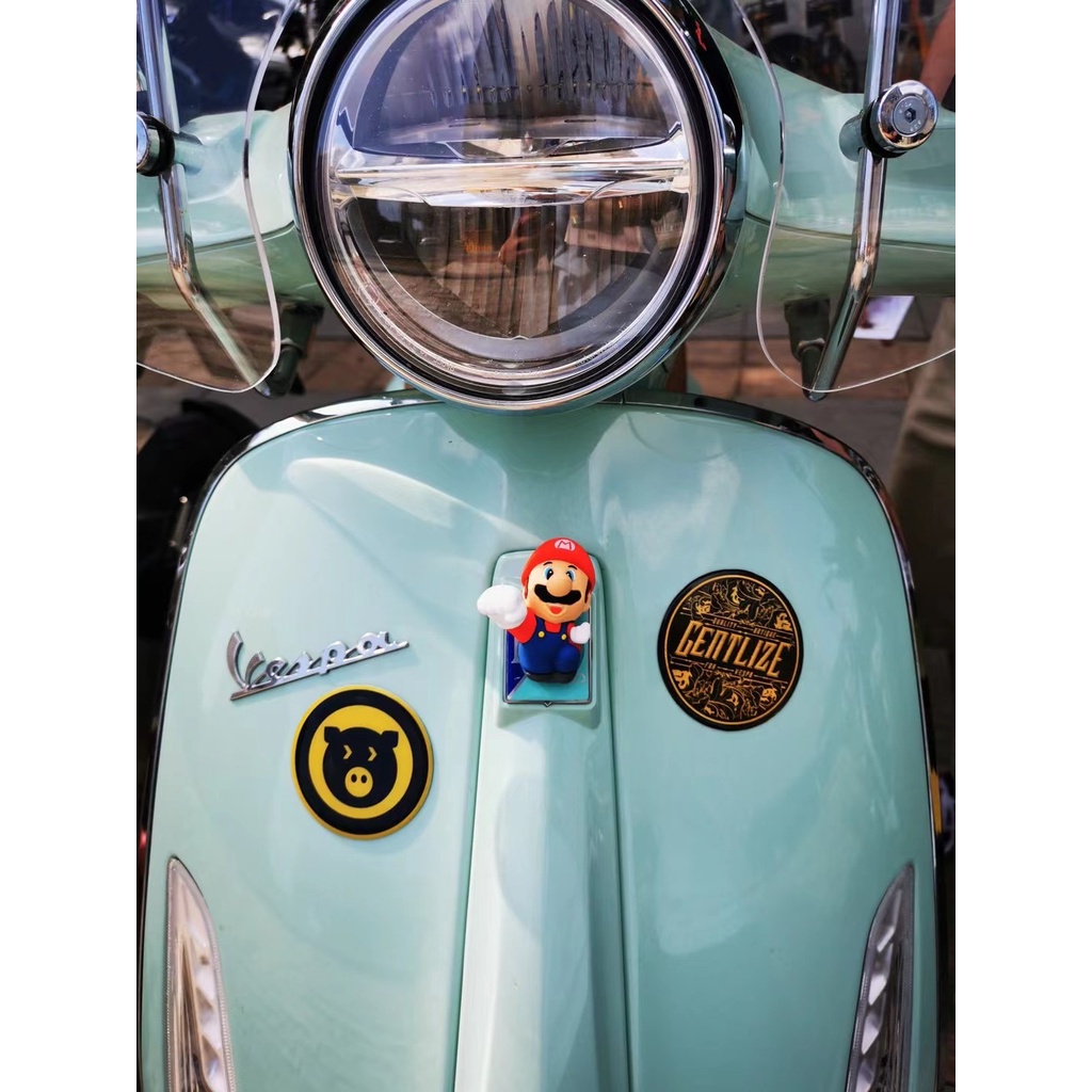Piaggio VESAP Mario Motorcycle Suction Cup Sticker GTS300 GTV Primavera Sprint 150 Logo Nameplate Sticker Modification