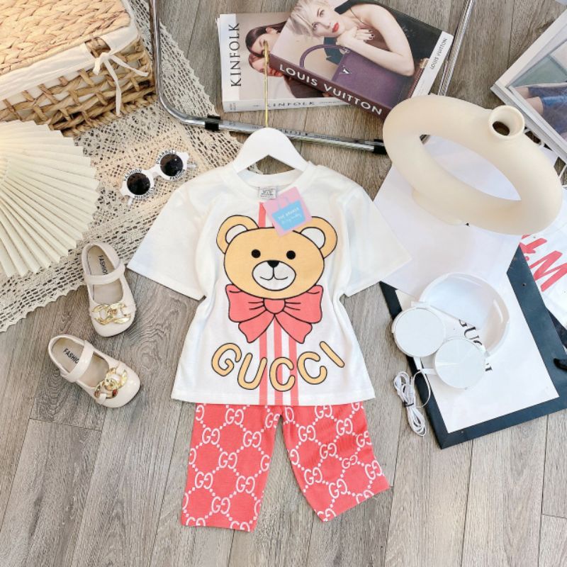 Bộ cotton size đại Gu CCi cho bé gái (20-30kg)