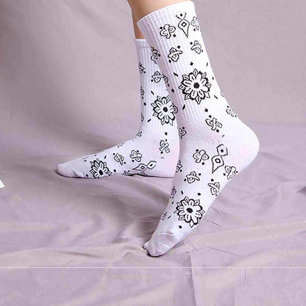 Vớ Cotton Thoáng Khí In Họa Tiết Hoa Thời Trang Đường Phố Harajuku Hàn Quốc Cho Nữ