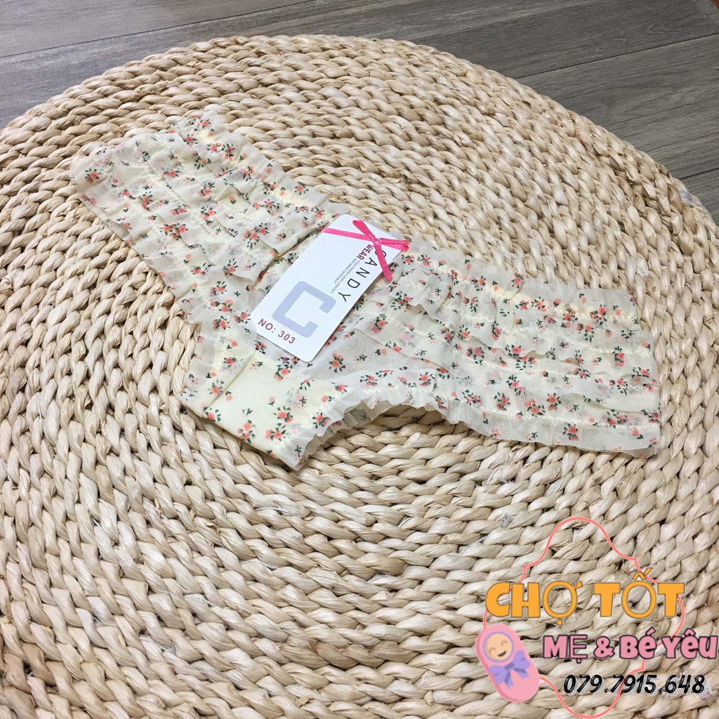 Quần Lót Bé Gái, Quần Chip Nữ Tuổi Teen lưới xếp tầng nơ dễ thương (35-45kg)
