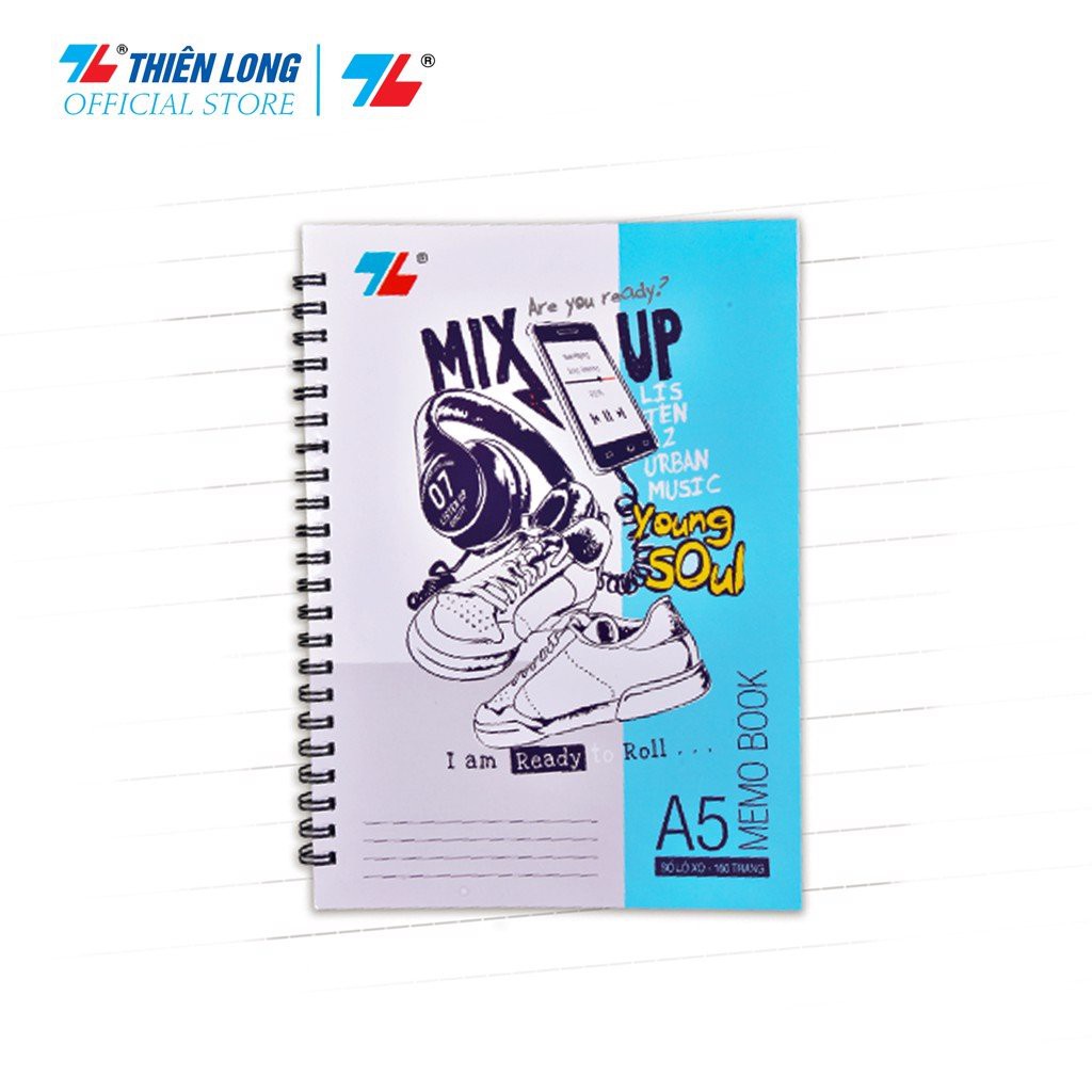 Sổ tay A5 Thiên Long lò xo dọc MB-004- 160 trang
