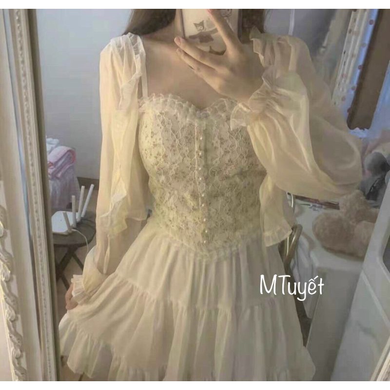 Áo 2 dây ren hàng QC