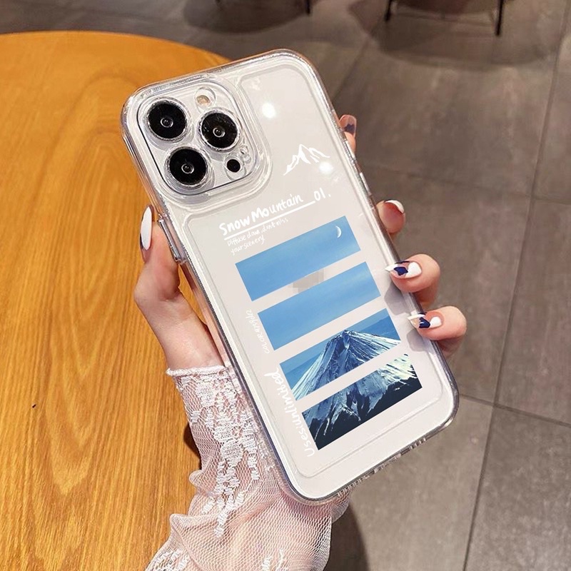Ốp lưng iphone trong viền dày mây núi màu xanh 7plus/8/8plus/x/xr/xs/11/12/13/pro/max/plus/promax