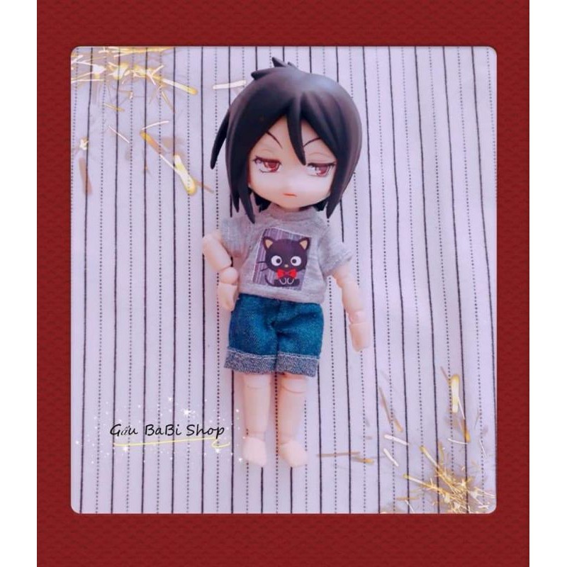 Áo thun cho búp bê ob11, ddf, 5inch, 1/8 bjd, baboliy, bru, babies, xinji, animator 40cm