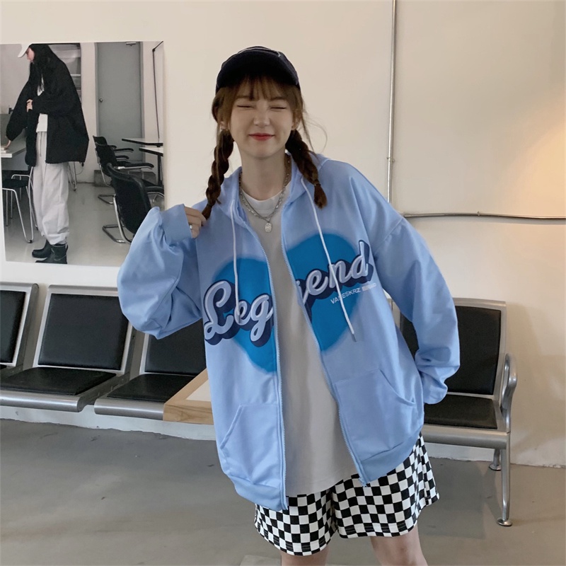 SUXI Áo Khoác Hoodie In Chữ Thời Trang Nữ Tính