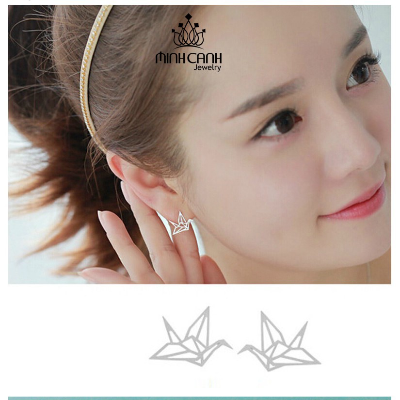 Bông Tai Con Hạc Bằng Bạc - Minh Canh Jewelry