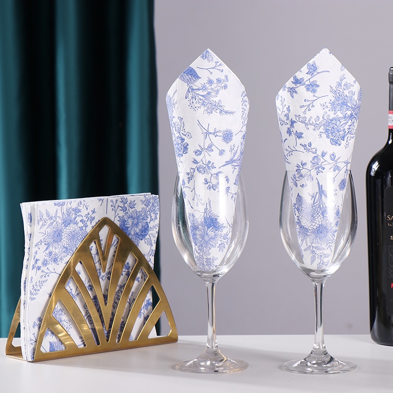 Set 20 Tấm Khăn Giấy 42 Kiểu Màu Sắc Cổ Điển Dùng Để Trang Trí Nhà Hàng / Tiệc Tùng