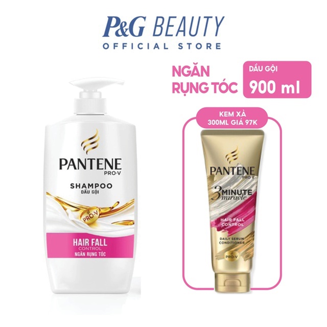 Bộ Dầu gội Pantene 900ML & Kem xả 3 phút diệu kỳ 300ML