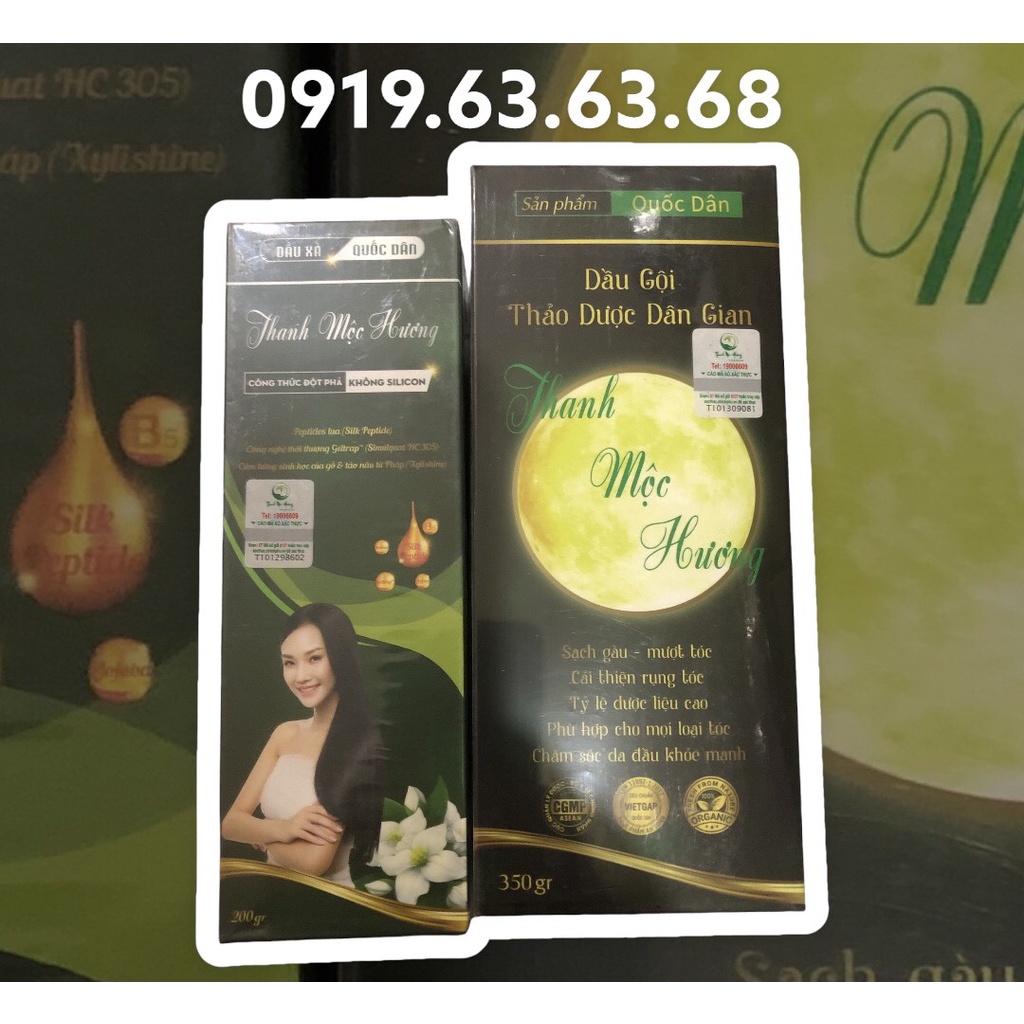 Dầu Gội &amp; Dầu Xả Thanh Mộc Hương