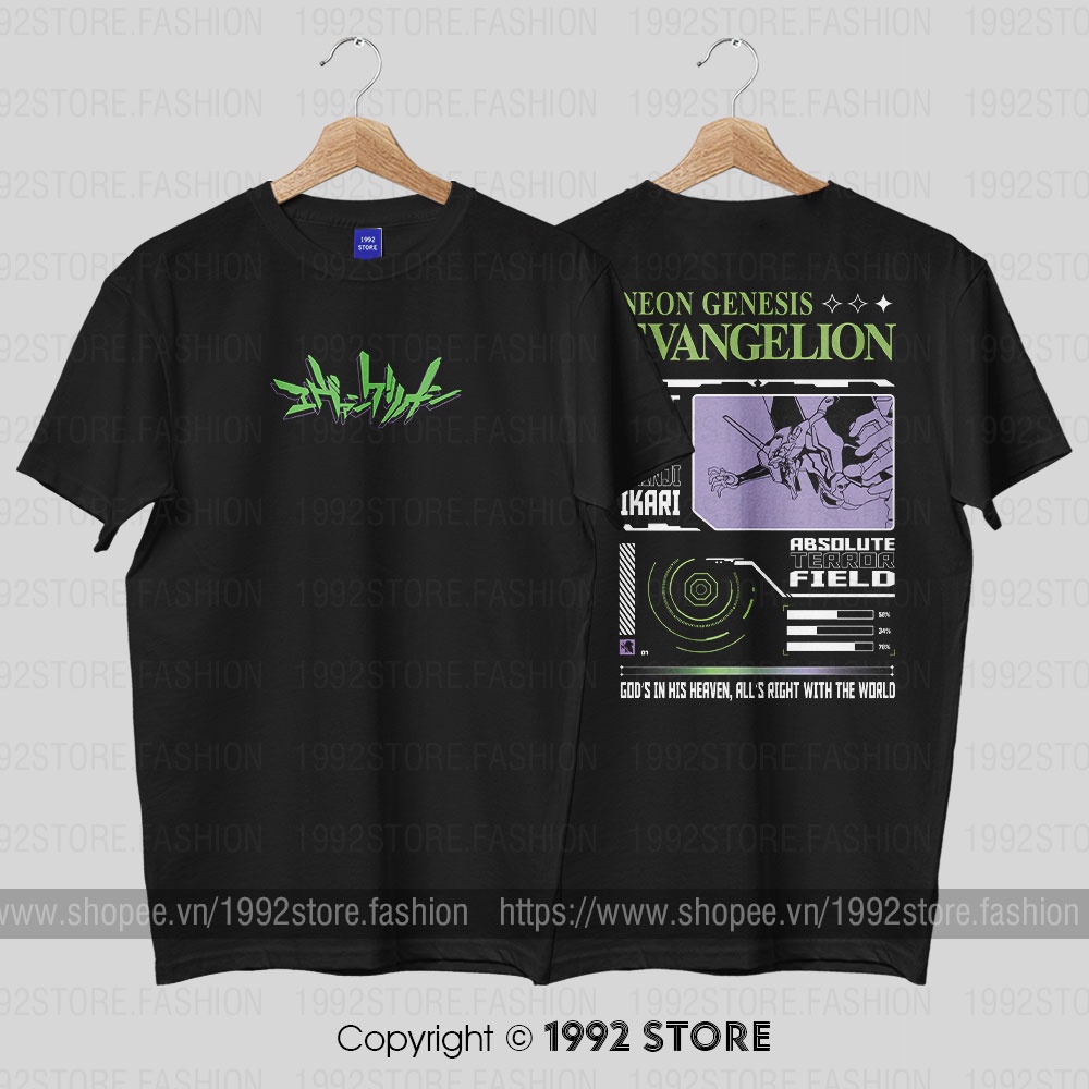 Áo thun Neon Genesis Evangelion EVA-01 (Black) ngắn tay