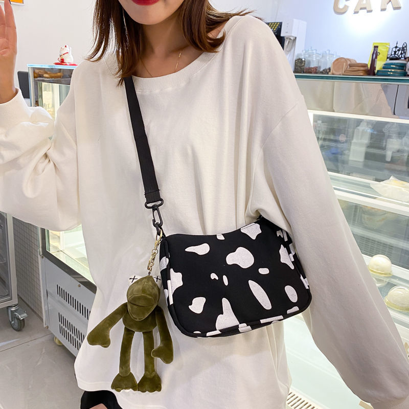 Túi Đeo Chéo Vải canvas Mềm Phong Cách Harajuku Cổ Điển Thời Trang 2023