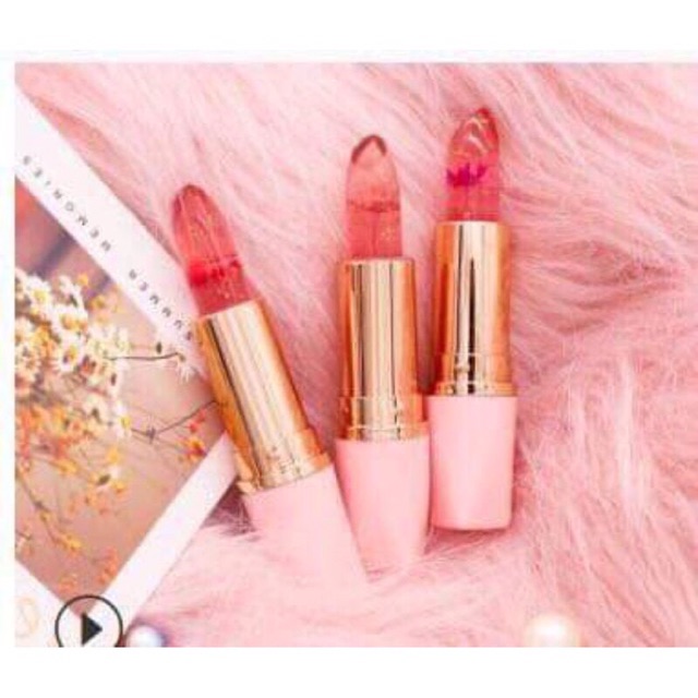 Son thạch dưỡng môi ướp cánh hoa thay đổi màu sắc theo nhiệt độ son giảm thâm làm hồng mộ nội địa trung | BigBuy360 - bigbuy360.vn