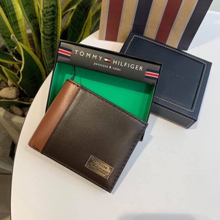 Ví da nam ngắn Tommy Hilfiger màu nâu, hàng chuẩn Auth, giá tốt - Chicago Bulls Shop