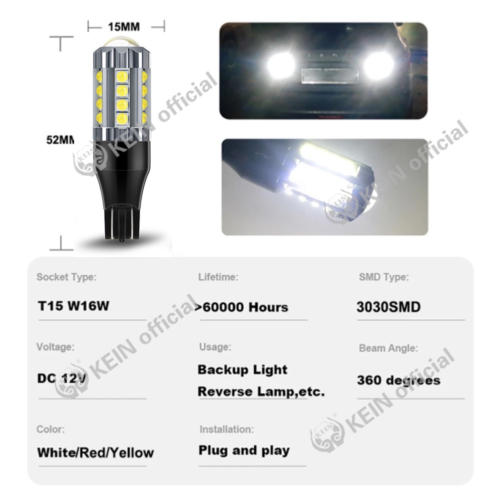 2 Đèn led phanh xe hơi T15 W16W 23smd 3030 7440 7443 1156 1157 Ba15S Ba15D S25 Led 921 912