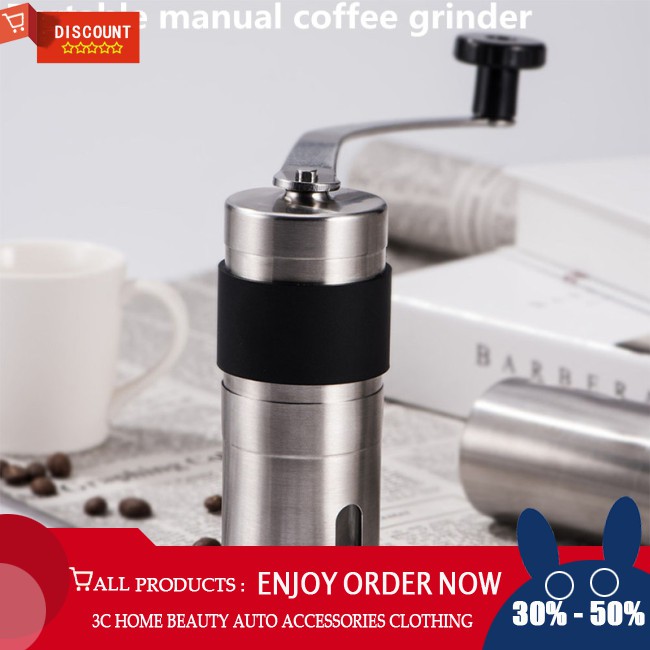 COD! Household Stainless Steel Coffee Grinders Manual Grinding Miller for Coffee Soybeans Bean Grinder