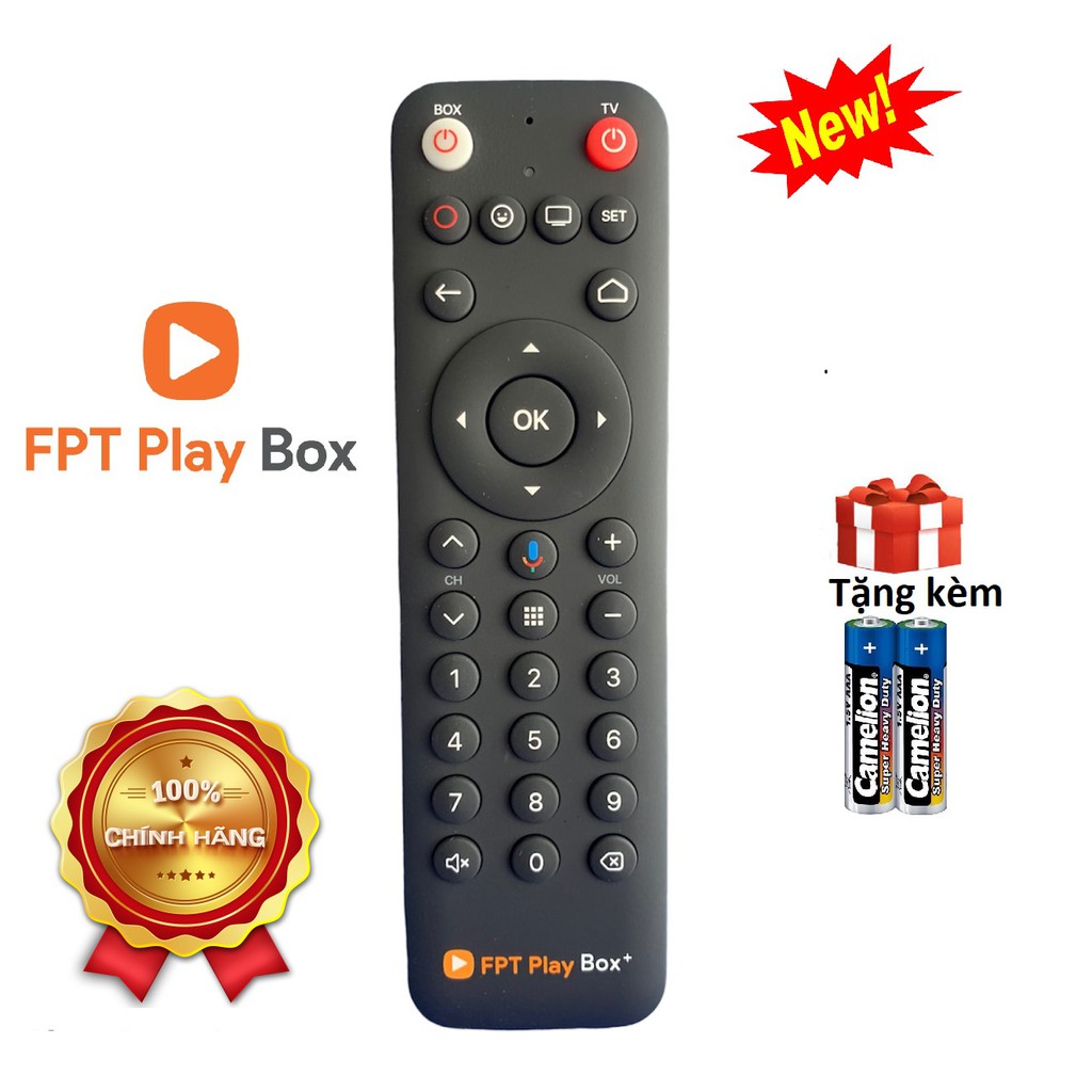 Điều khiển FPT PlayBox giọng nói dùng chung Box 2018/19/20 - Tặng kèm pin, BH 30 ngày đổi trả