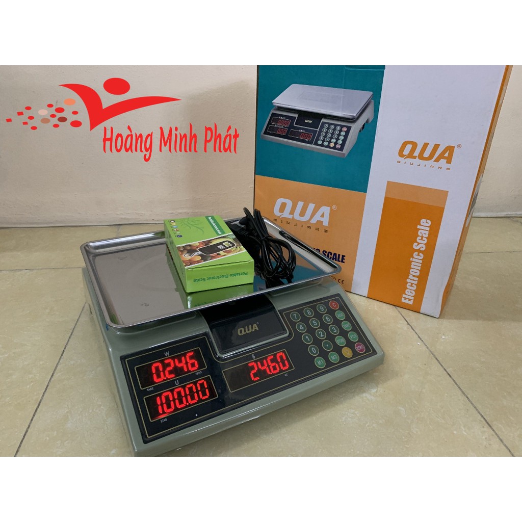 [ RẺ VÔ ĐỊCH ] CÂN ĐIỆN TỬ TÍNH TIỀN 30Kg/1gam - QUA910 Đài Loan - BH 2 năm