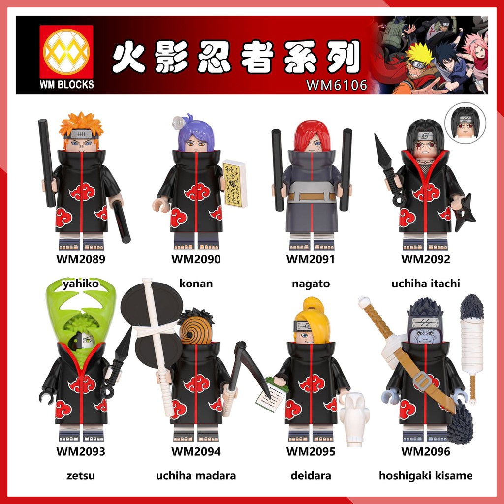 Minifigures các nhân vật trong Naruto, Sasuke mới nhất - Đồ chơi Lắp ghép Xếp hình Mô hình Mini WM6106