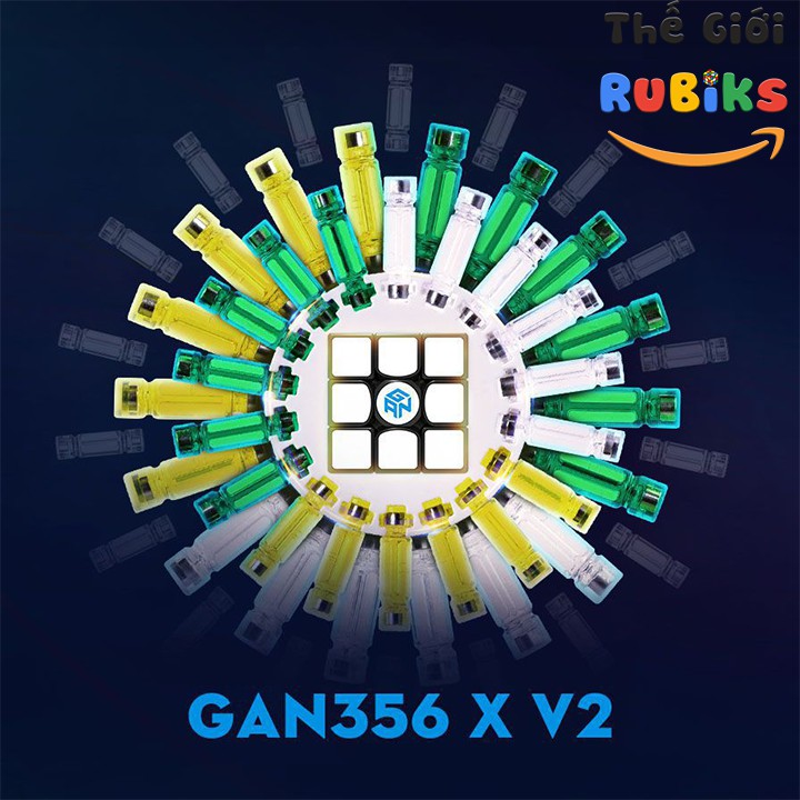 Rubik 3x3 GAN X v2 M Có Nam Châm. Khối Lập Phương Gan 356 X v2 M 3 Tầng 3x3x3. Đồ Chơi Thông Minh.