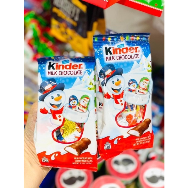(Hàng sẵn giao ngay) Túi kẹo Noel Kinder Chocolate Happy Bag 102g