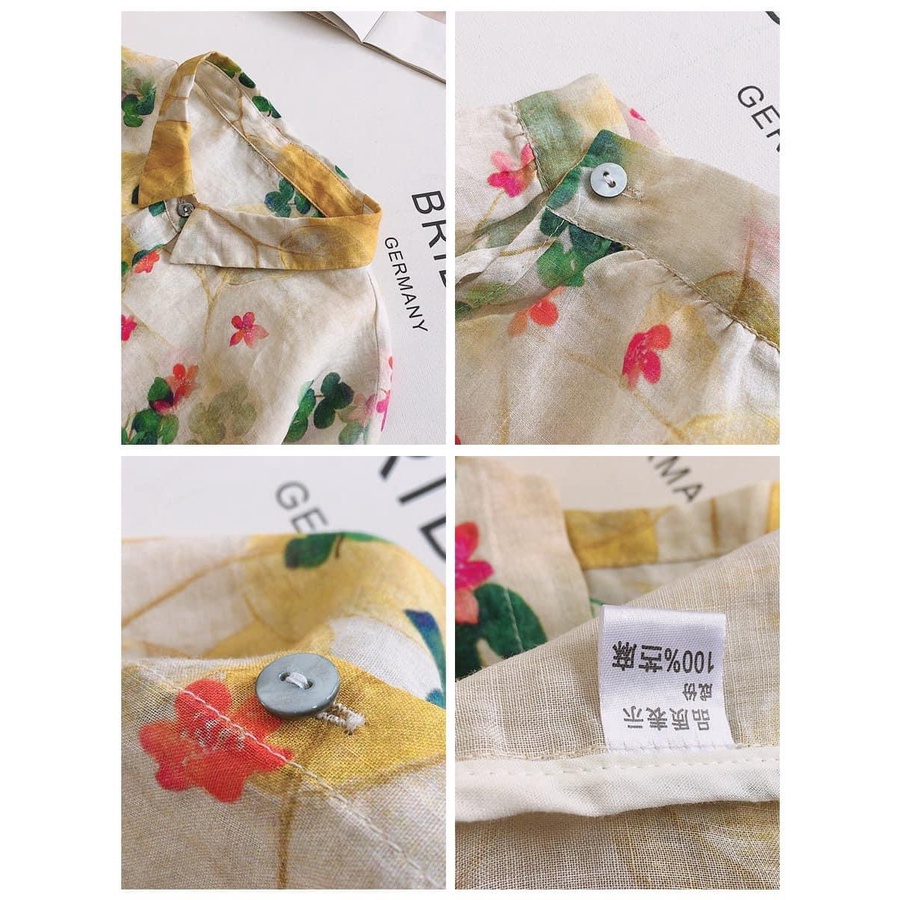 SMK1141- SƠ MI SUÔNG HOA VÀNG