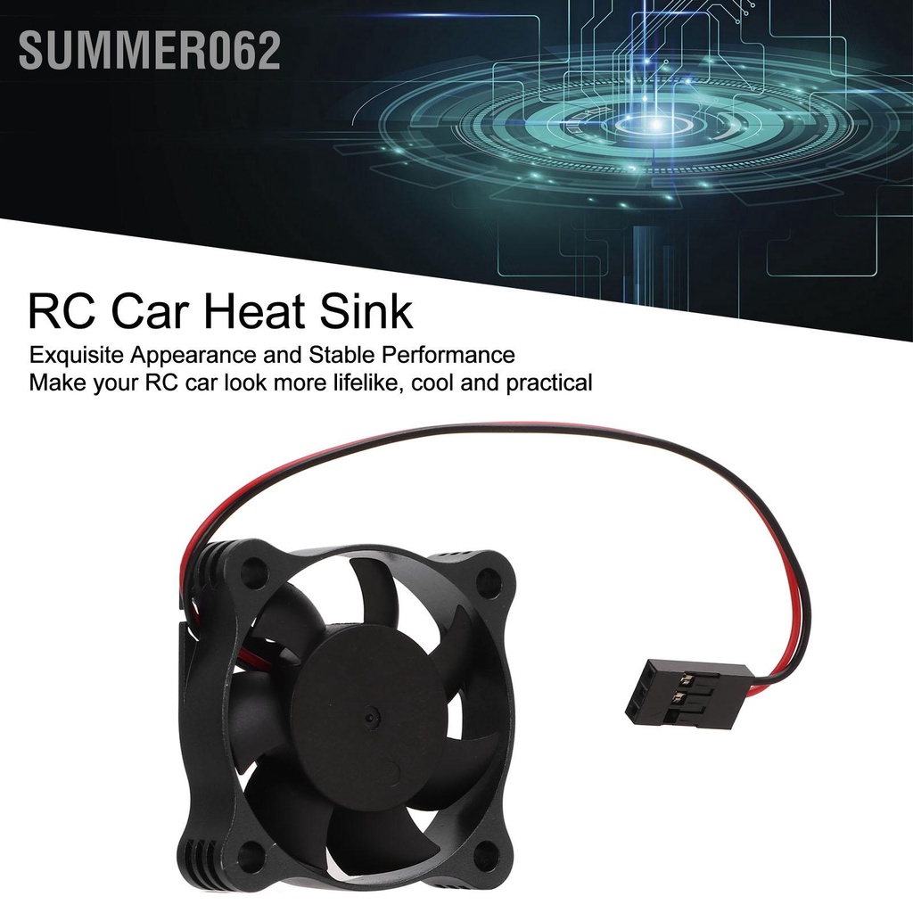 Summer062 Quạt làm mát RC Tản nhiệt nhanh Động cơ thay thế ESC cho 1/10 1/12 1/8 Car