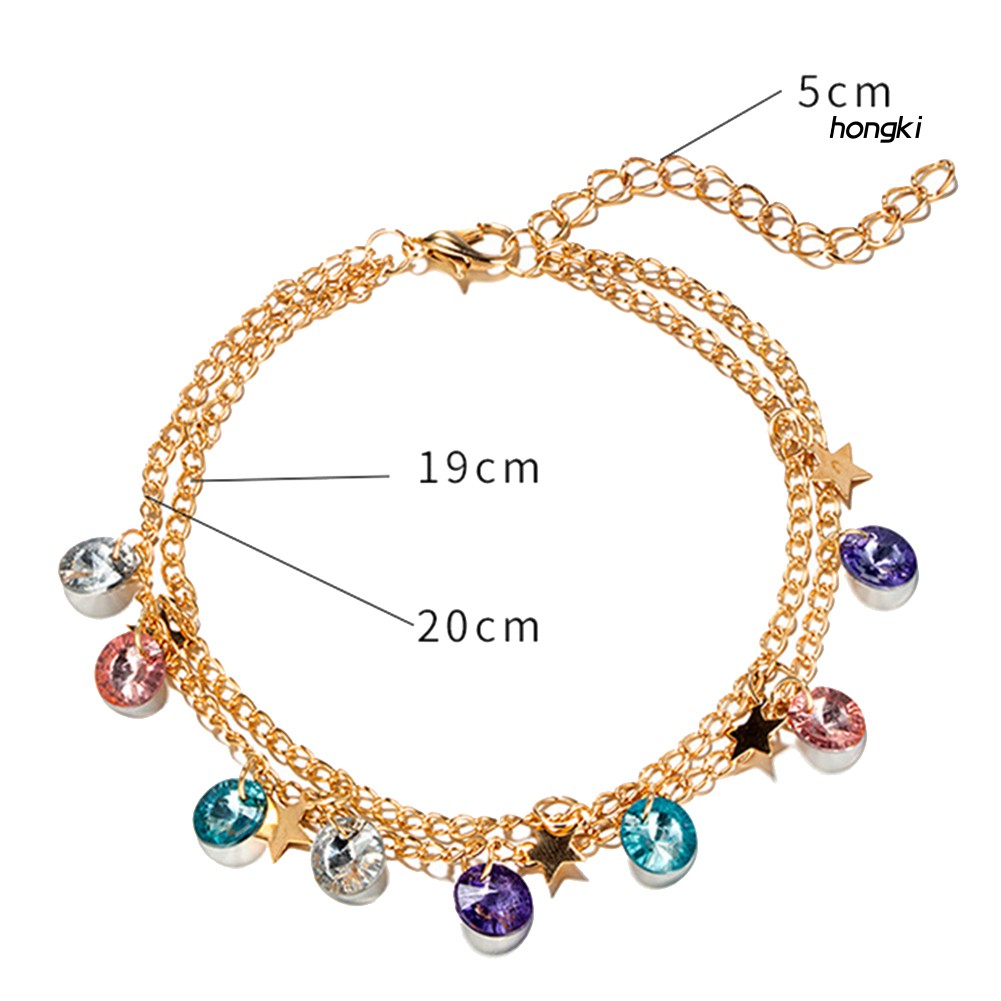Set 2 Lắc Chân Nhiều Màu Phong Cách Boho Thời Trang Cho Nữ
